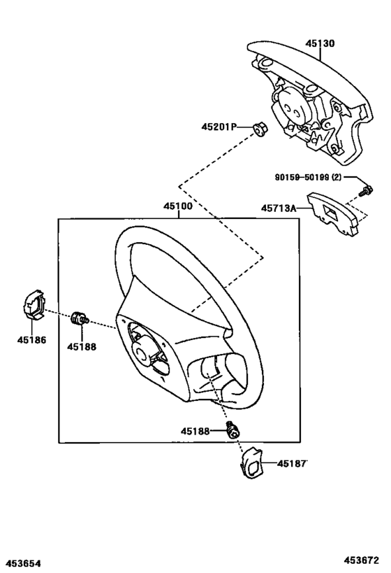 Steering Wheel for 2003 2007 Toyota HIGHLANDER/ KLUGER MCU28