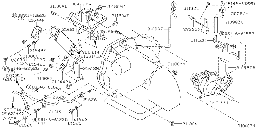 Auto transmission,transaxle & fitting