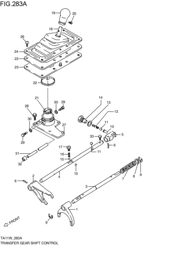 transfer gearlever control