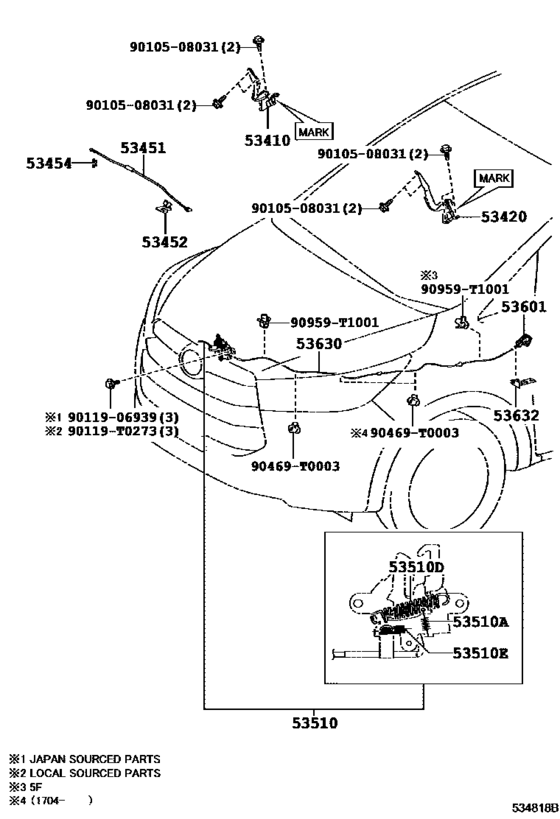 Hood Lock & Hinge