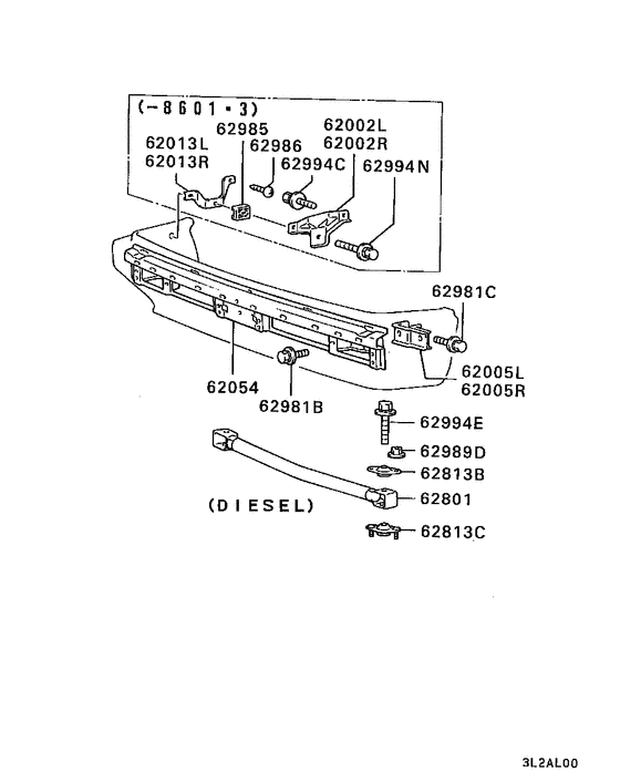 Front bumper & support