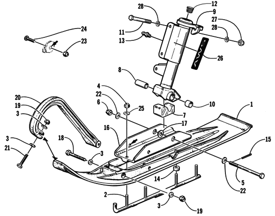 Ski And Spindle Assembly
