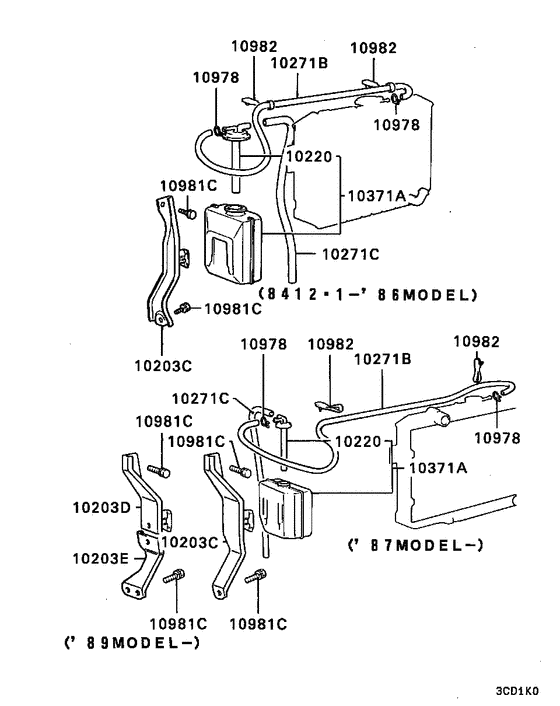 Radiator,hose & condenser tank