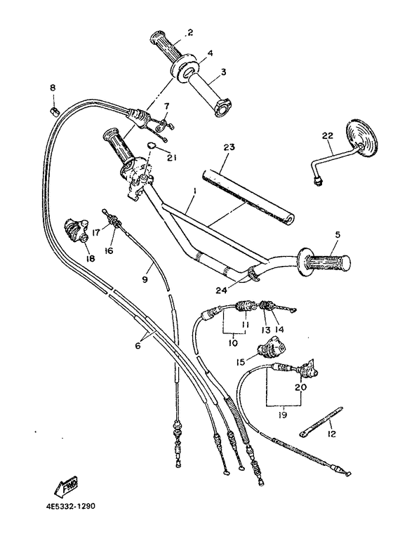 Steering handle & cable