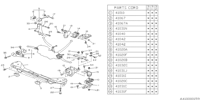 Engine mounting