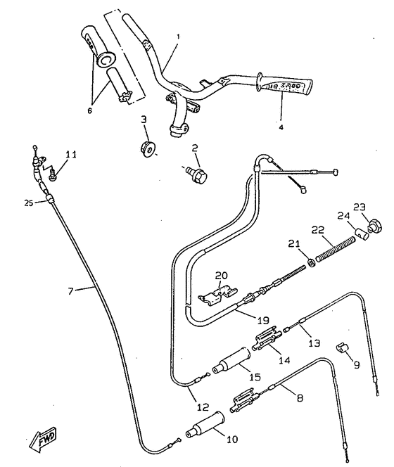 Steering handle & cable