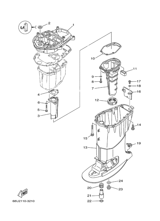 Upper casing