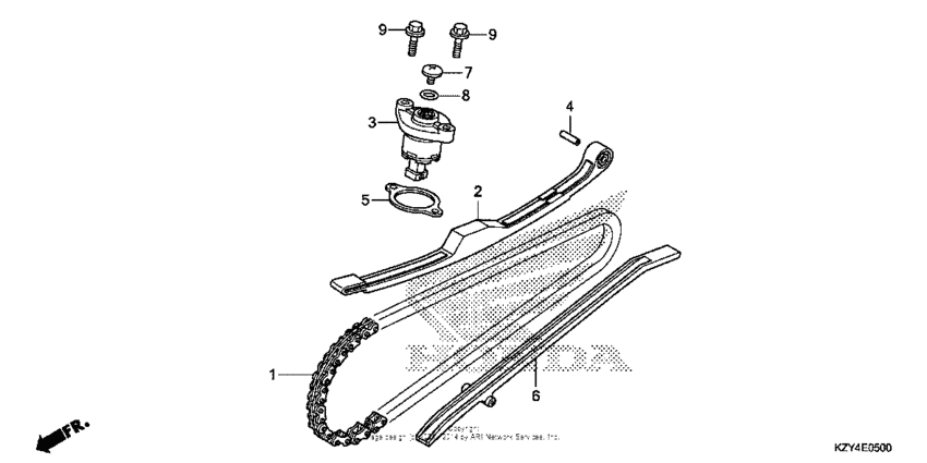 Cam chain + tensioner