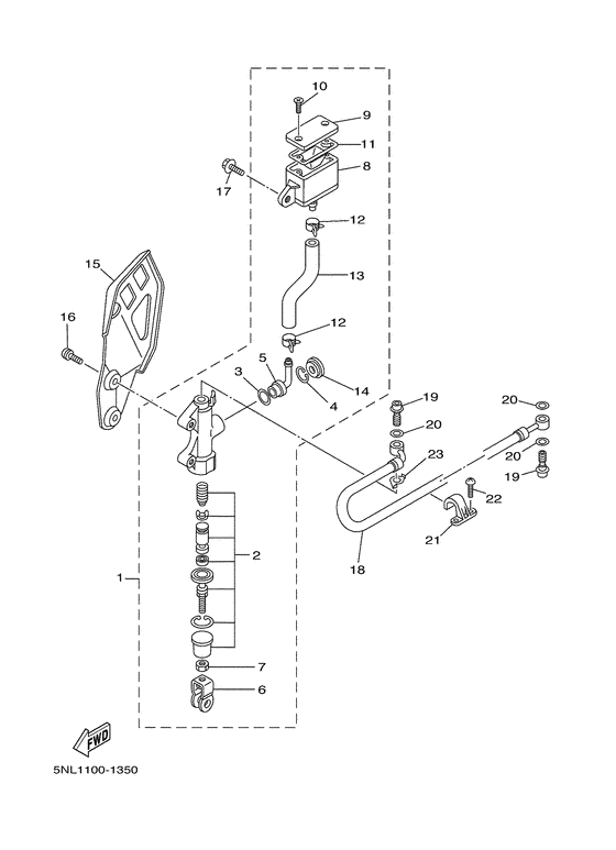 Rear master cylinder