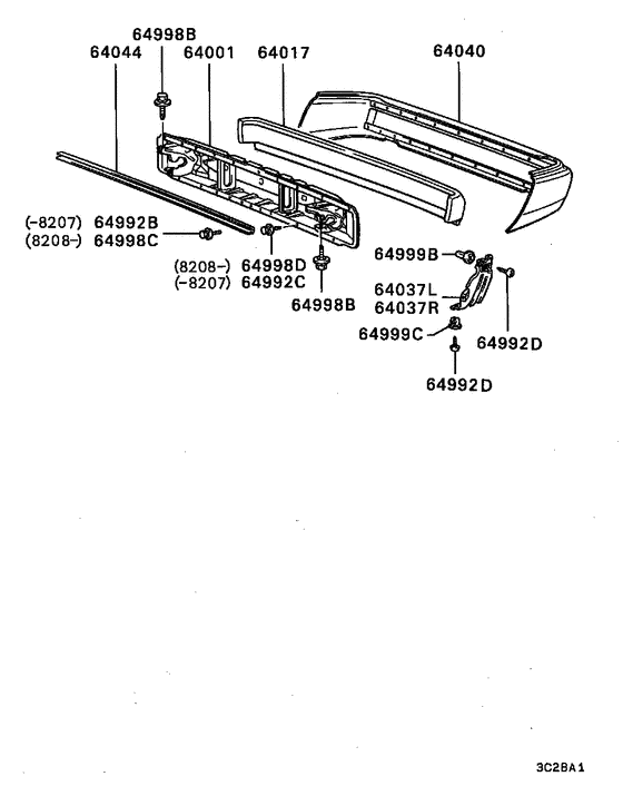 Rear bumper & support
