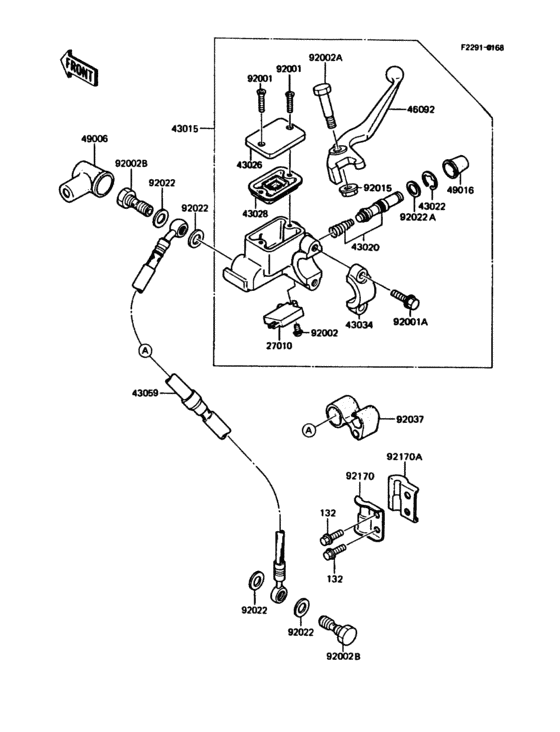 Front master cylinder