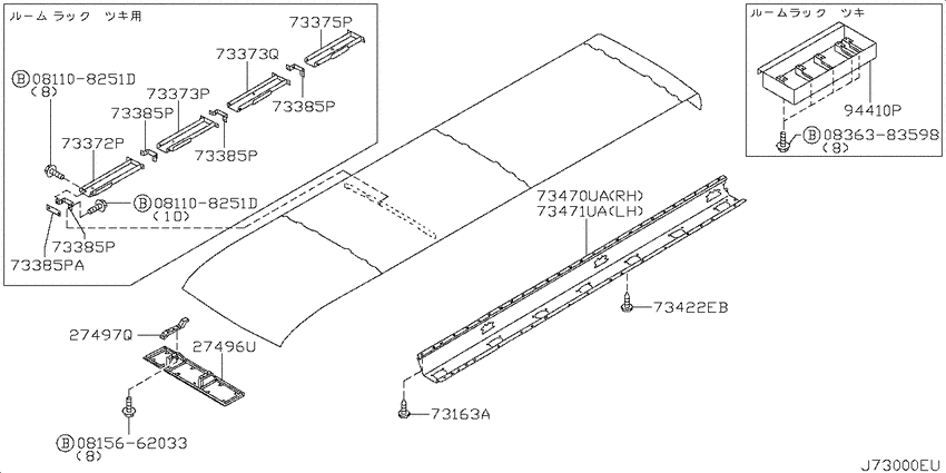 Roof panel & fitting