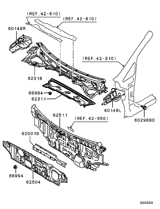 Front deck & insulator