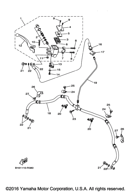 Front master cylinder