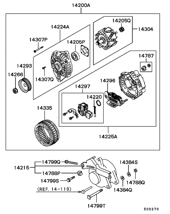 Alternator & vacuum pump