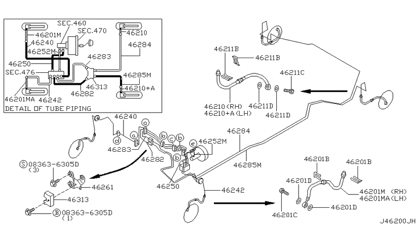 Brake piping & control
