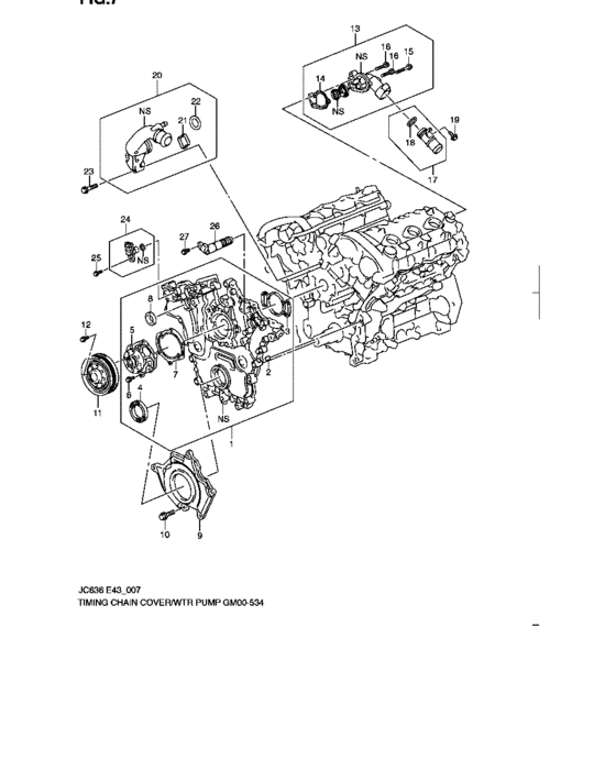 Timing chain cover/water pump