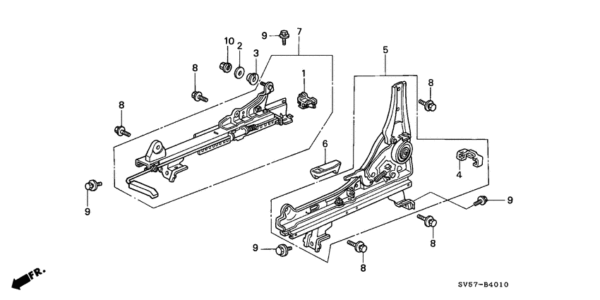 Front seat components