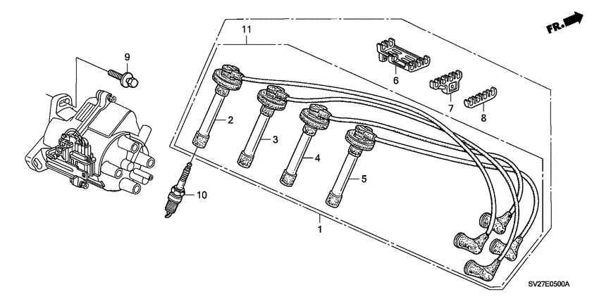 High tension cord/ spark plug