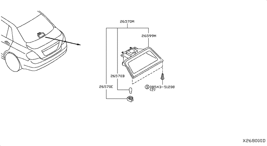 High mounting stop lamp