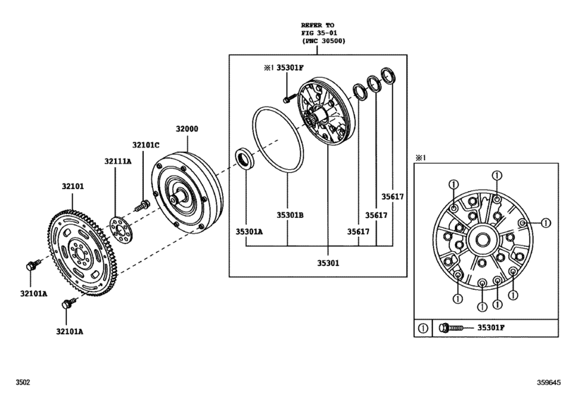 Torque Converter, Front Oil Pump & Chain (Atm)