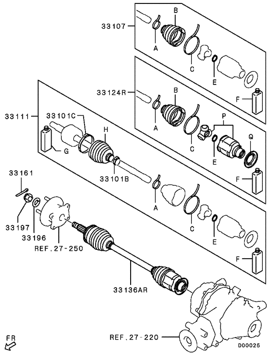 Rear axle drive shaft