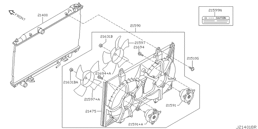 Radiator, shroud & fitting