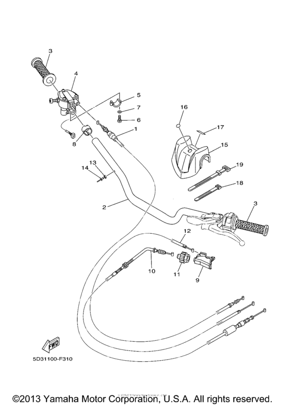 Steering handle & cable