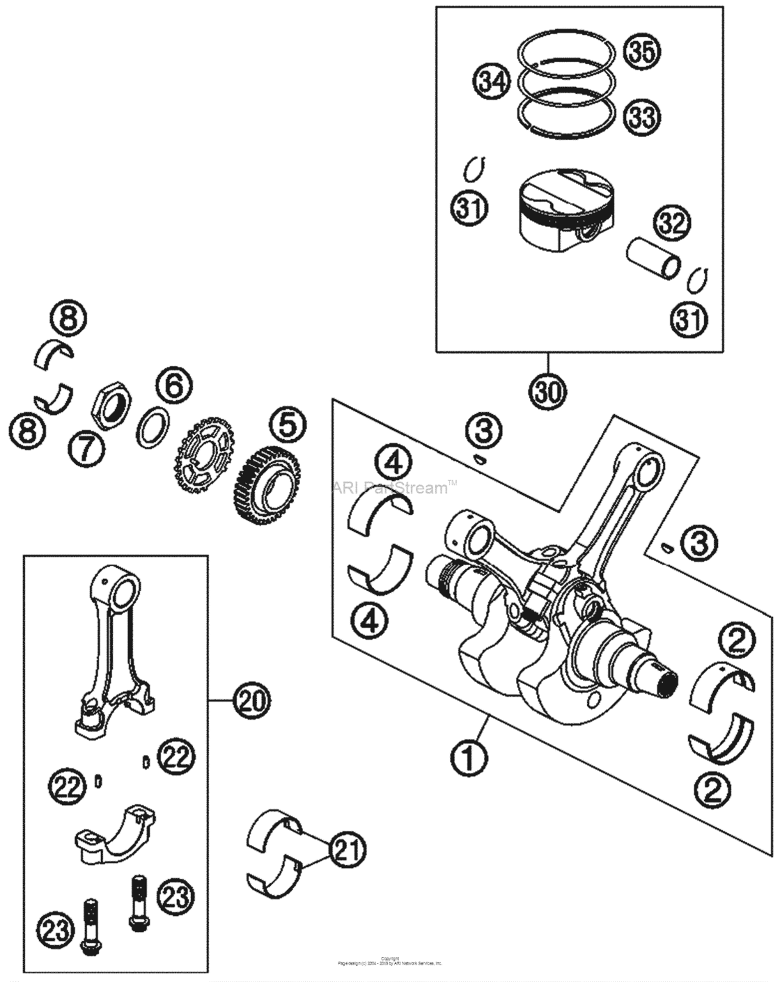 Crankshaft, Piston