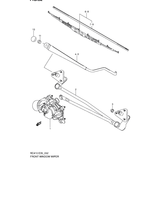 Front window wiper