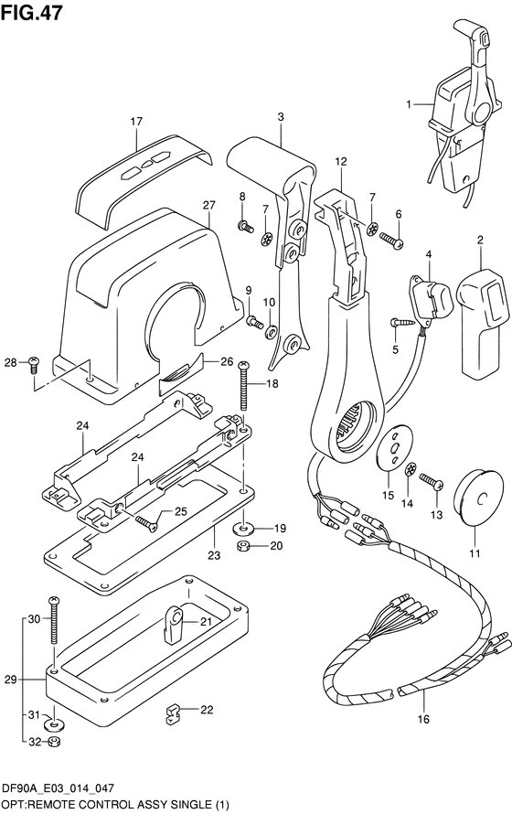 Opt:remote control assy single