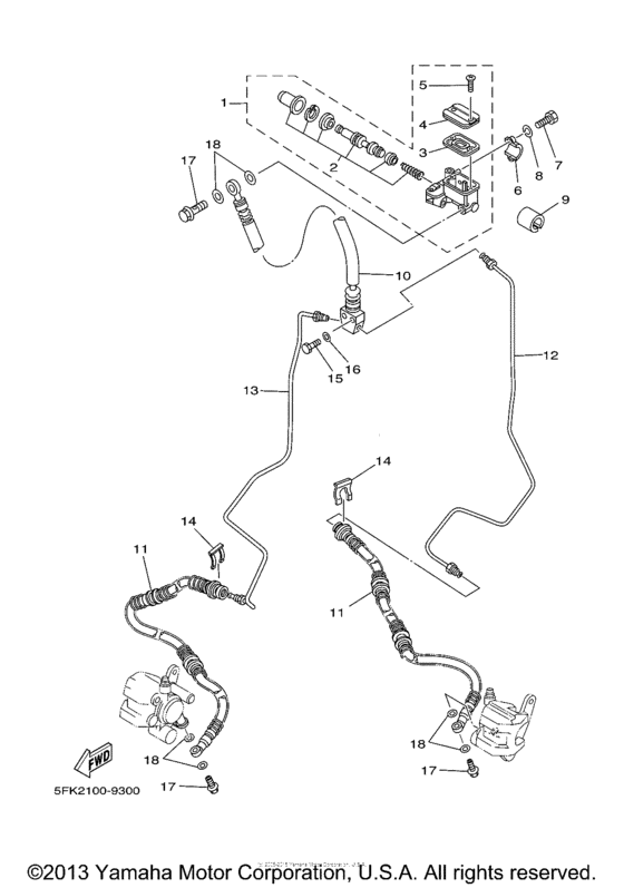 Front master cylinder