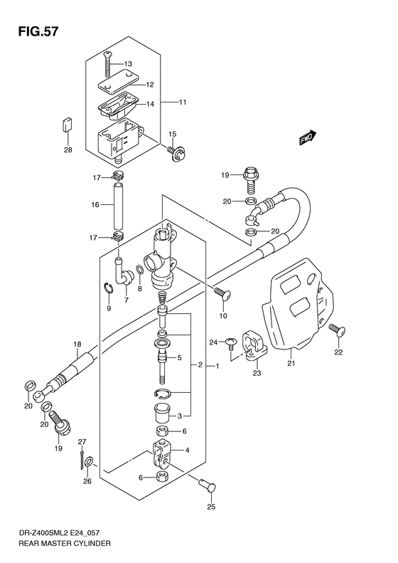 Rear master cylinder