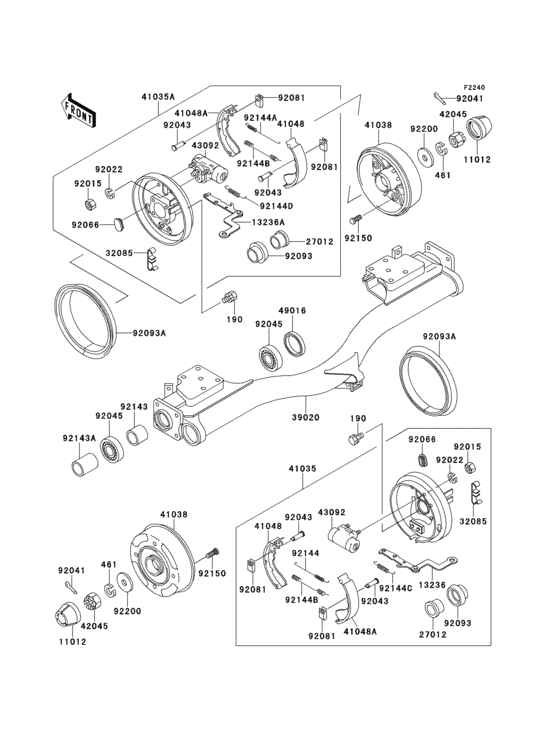 Rear hubs/brakes