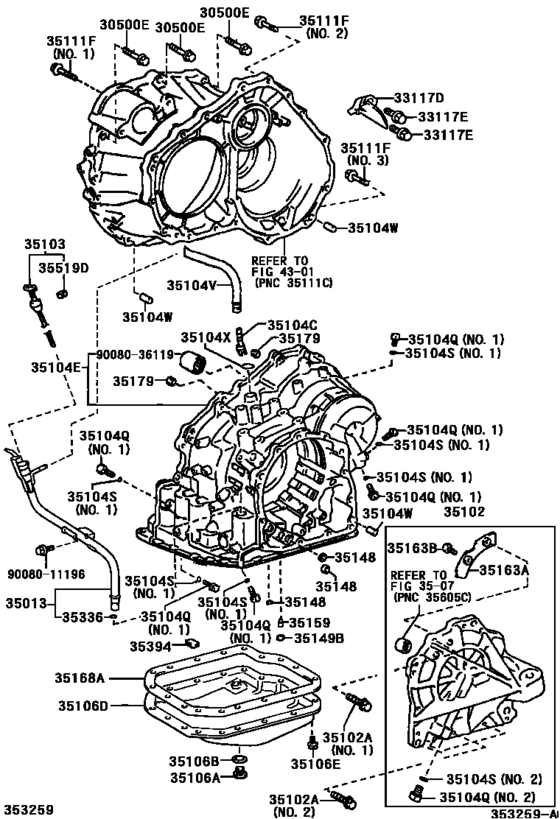 Transmission Case & Oil Pan (Atm)