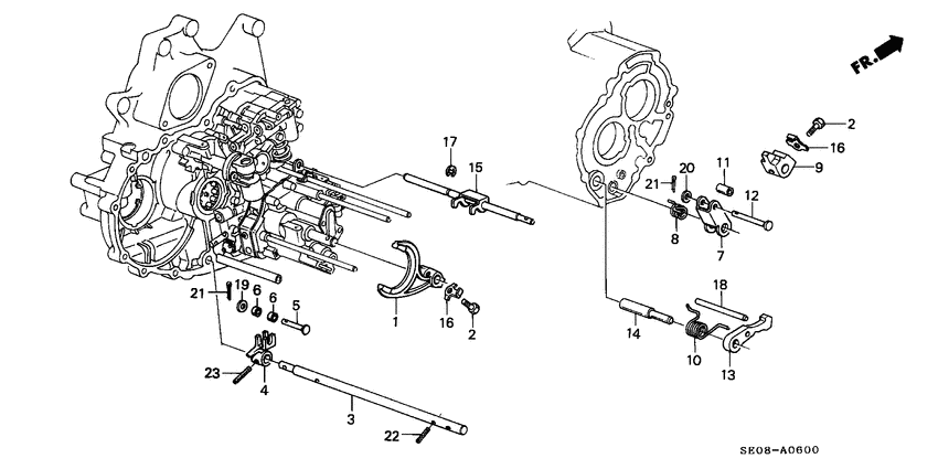 Shift fork/ throttle valve shaft