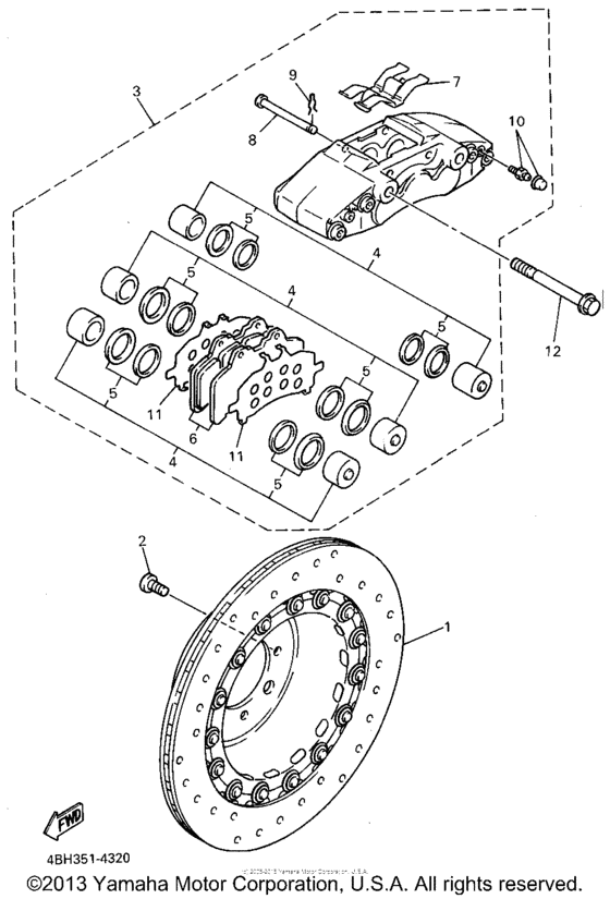 Front brake caliper