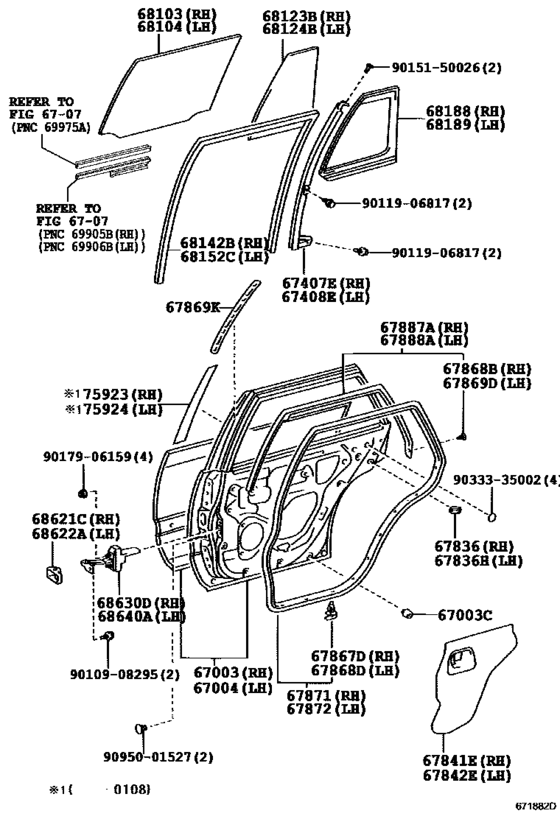 Rear Door Panel & Glass