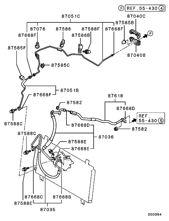 A/c condenser, piping