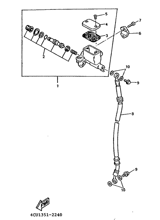 Front master cylinder