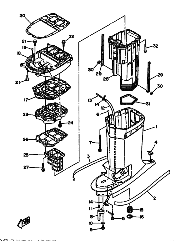 Upper casing