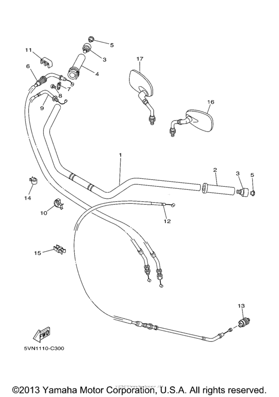 Steering handle & cable
