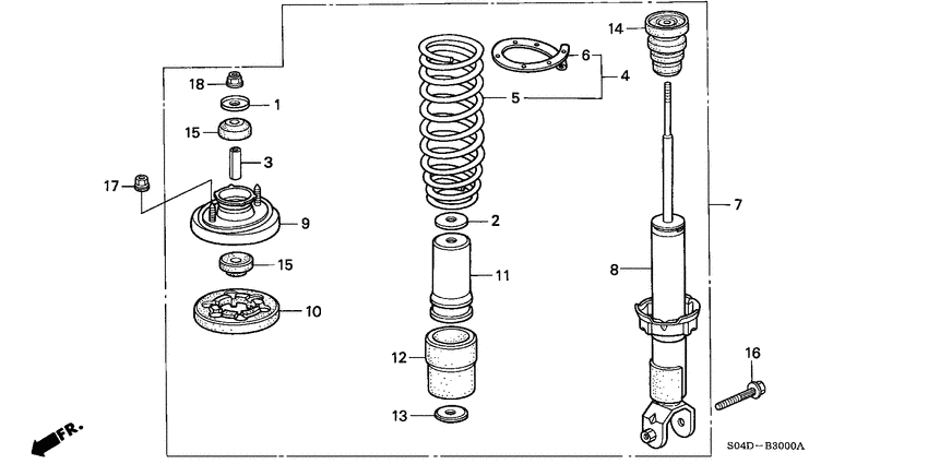 Rear shock absorber