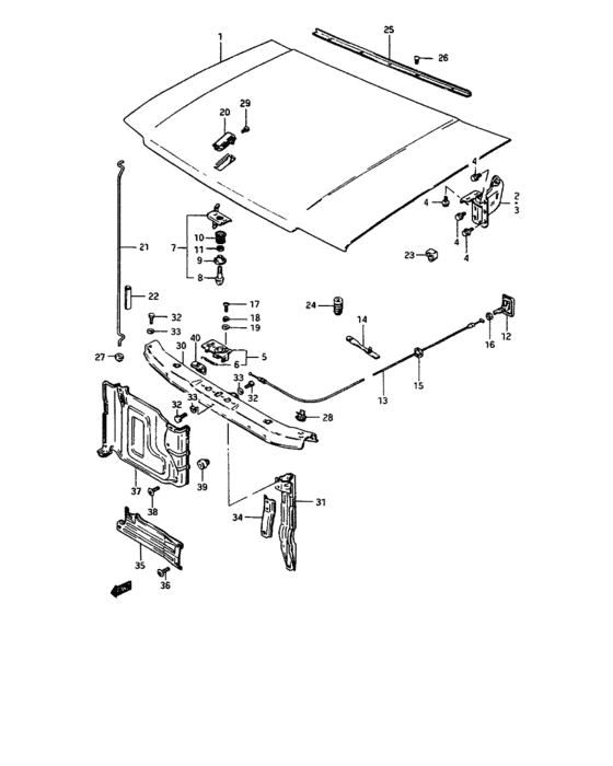 Engine hood and hood lock