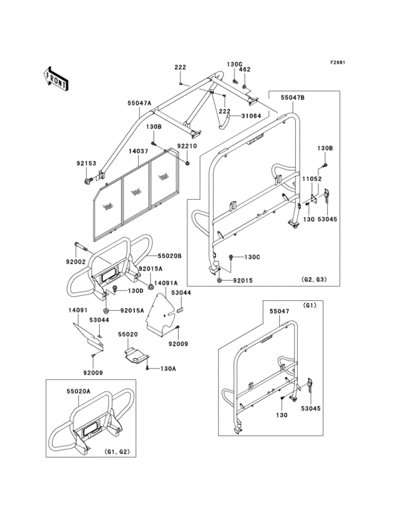 Guards/cab frame(kaf620-g1-g3)