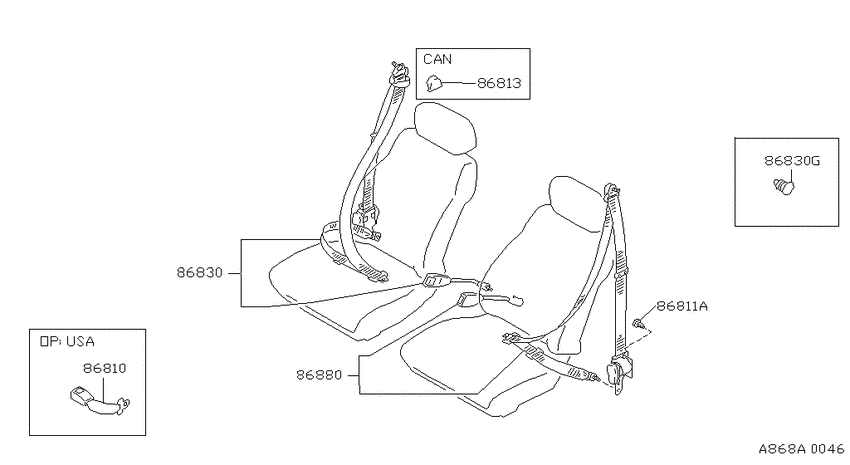 Front seat belt