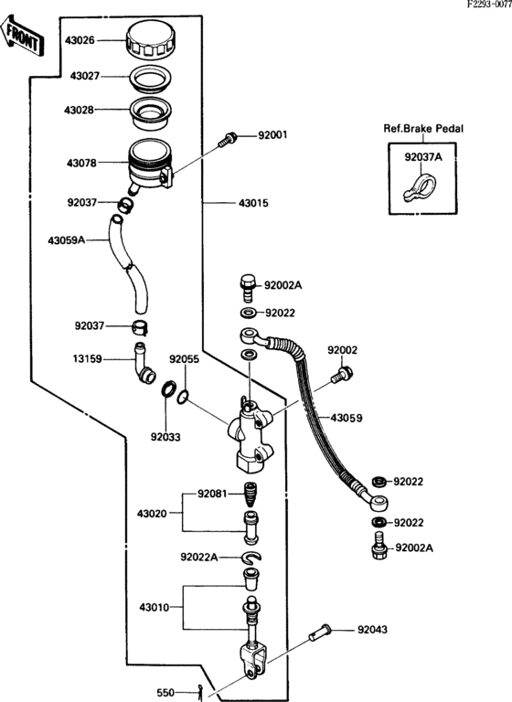Rear master cylinder