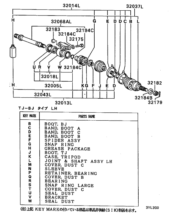 Front axle drive shaft