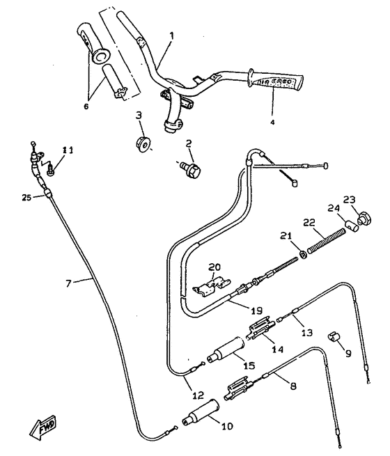 Steering handle & cable