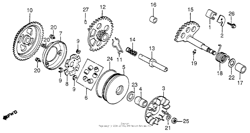 Drive face + kick starter